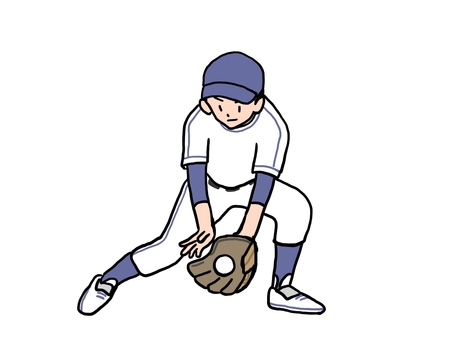 Illustration, baseball, defense, male, 