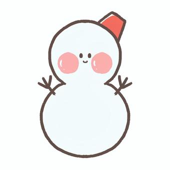 ゆるかわ雪だるま 雪だるま,雪,天気,天気アイコン,天気イラスト,天候,かわいい,ゆるかわ,アイコン,シンプルのイラスト素材