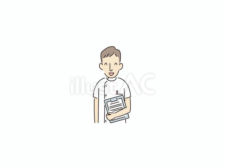 笑顔の男性看護師 看護師,喜び,微笑みのイラスト素材