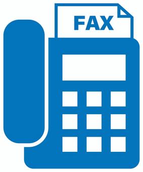 FAXのアイコン 青 fax,ファックス,電話,家電,ファクシミリ,オフィス,送信,受信,機会,暮らしのイラスト素材