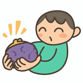 がま口財布 がま口,財布,生活,男性,お金のイラスト素材