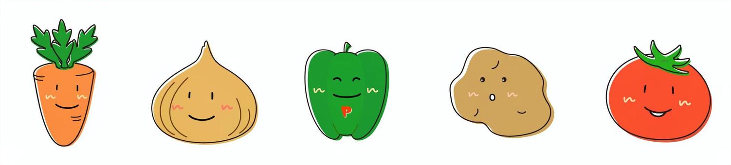 插圖, 蔬菜, 夏天, 青椒, 