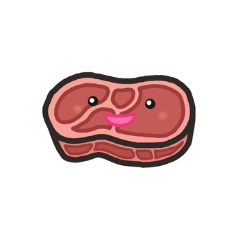 元気なお肉 お肉,牛肉,ステーキ,食べ物,元気,美味しいのイラスト素材