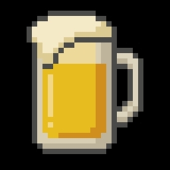 ビール　ドット絵 ドット,ジョッキ,ビール,飲み物,酒,乾杯,ドット絵のイラスト素材