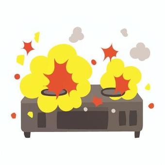 Illustration, आवास, मुसीबत, गैस-चूल्हा, 