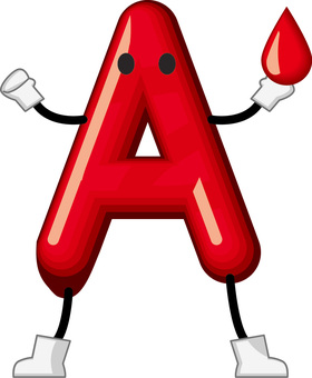 A型キャラ a型,血液型,滴る,液体,赤い,アルファベット,立体,文字,キャラのイラスト素材