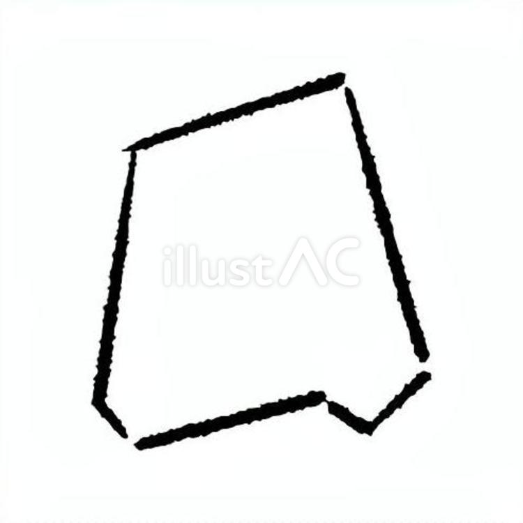 手描きのカクカクの吹き出し83 吹き出し,フレーム,見出しのイラスト素材