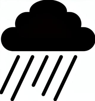 雨雲のアイコン 雨,降る,雨雲,天気,雲,アイコン,マーク,モノクロ,ピクト,シンボルのイラスト素材