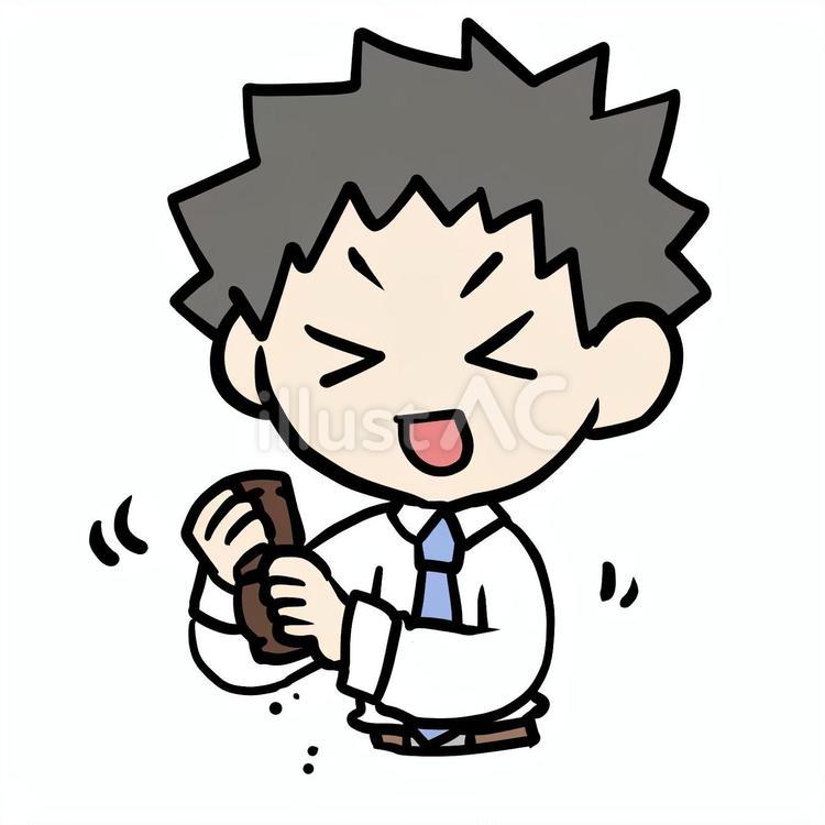 笑顔でミルを使う男性 ミル,調味料,使うのイラスト素材
