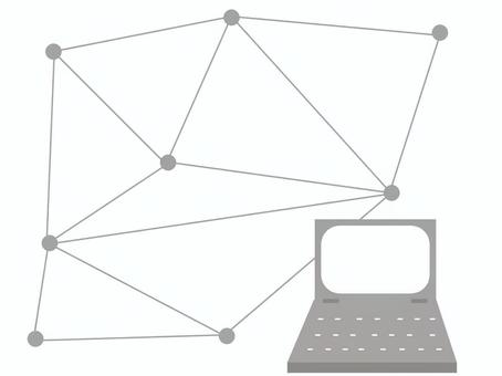 ネットワークのイメージ　グレイ ネットワーク,システム,パソコン,線,丸,機械,グレイのイラスト素材