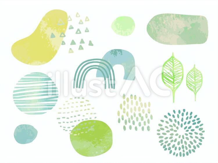 柄 水彩,北欧柄,北欧のイラスト素材
