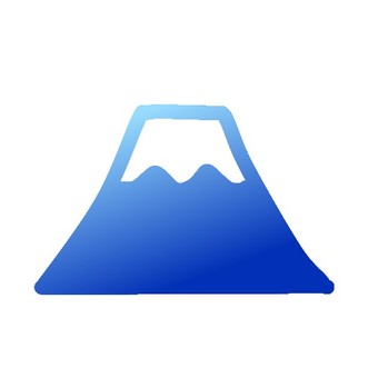 やま 富士山,やま,アイコン,観光,青のイラスト素材