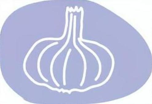 レストラン白線イラストニンニク