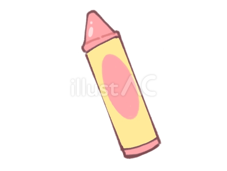 クレヨンのイラスト(1) クレヨン,ピンク,画材のイラスト素材