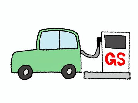 燃料 燃料,ガソリン,自動車,給油,お知らせ用,宣伝用,pop調,手描き,挿絵,ワンポイントのイラスト素材