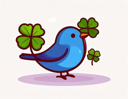 鳥とクローバー