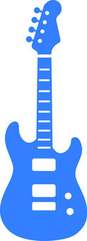 ピクトグラムの青のエレキギターです。 ピクトグラム,エレキギター,シンプル,ミュージシャン,音楽,楽器,ロック,弦楽器,バンド,コンサートのイラスト素材