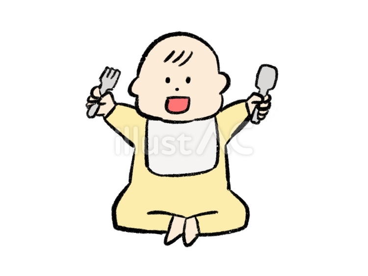 赤ちゃん(ごはん) 赤ちゃん,新生児,乳児のイラスト素材
