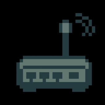 ルーター　ポートあり　ドット絵 ドット,ルータ,有線lan,メッシュルータ,ネットワーク機器,wi-fi,通信機器,ドット絵,ピクセルアート,it機器のイラスト素材