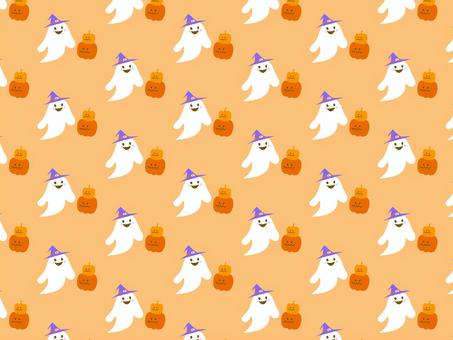 ハロウィン背景・かぼちゃとお化けの壁紙 ハロウィン,秋,かぼちゃ,背景,ハロウィーン,カボチャ,おばけ,かわいい,ハロウィン背景,ジャックオーランタンのイラスト素材