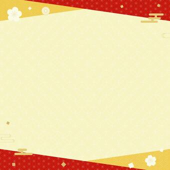 新春フェアや正月向けバナー背景正方形 新春,正月,和風,正方形,背景,sns,冬,12月,1月,11月のイラスト素材