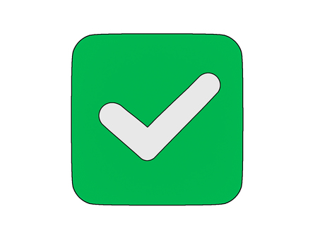 ボックスとチェックマーク レ点,目印,アイコン,済,緑,チェック,マーク,チェックマーク,チェック枠,シンプルのイラスト素材