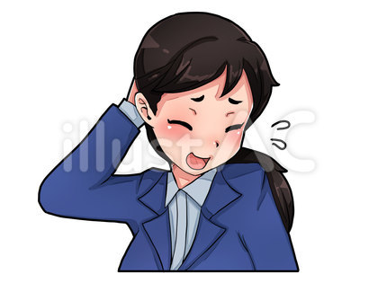 照れ笑いをする人