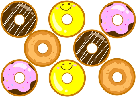 絵合わせカード ドーナツ,絵合わせカード,ゲーム,簡単,子供,遊び,チョコレート,セットのイラスト素材