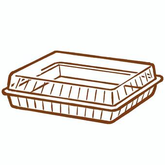 パック容器 フードパック,容器,パック,プラスチック,使い捨て,手書きのイラスト素材