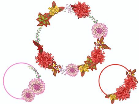 紅花花環 CS2, JPG, PNG 和 AI 紅花花環 CS2, 租賃, 手寫, 鑽石百合, JPG, PNG 和 AI