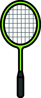 緑のラケットです。