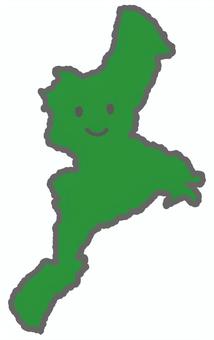 擬人化した三重県 三重県,三重,擬人化,かわいい,キャラクター,アイコン,地図,ラフ,手描き,手書きのイラスト素材