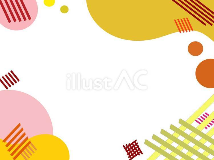 ストライプと円の幾何学フレーム ストライプ,円,シンプルのイラスト素材