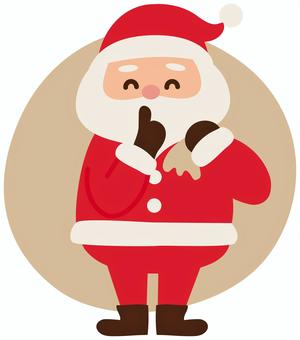 内緒だよのポーズをするサンタさん クリスマス,サンタクロース,内緒,静かに,全身,おじいさん,人物,ポーズ,冬,12月のイラスト素材