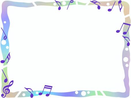 Musical note frame, simple music decorative frame material, , JPG and PNG