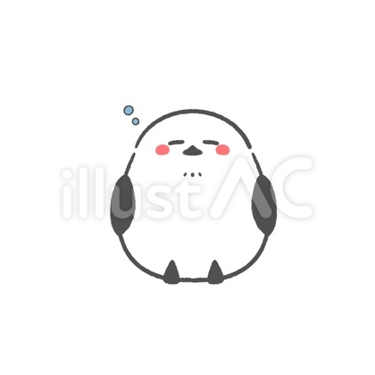 眠るシマエナガ