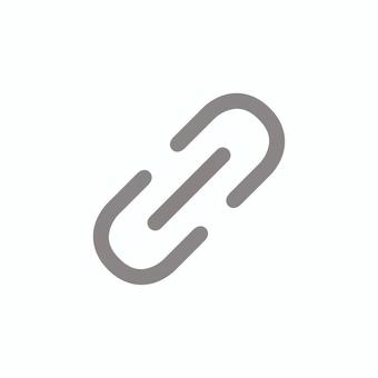 リンクマークB（グレー） リンク,鎖,つながり,連結,web,リンクマーク,アイコン,シンプル,ボタン,グレーのイラスト素材
