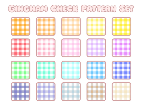 Illustration, check, gingham, background, 