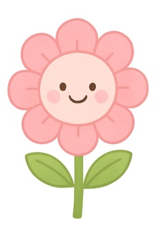 笑顔のピンクの花