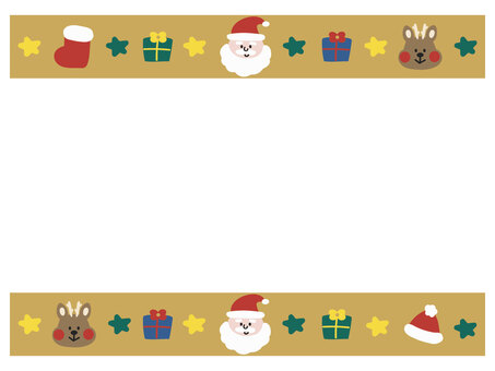 クリスマスサンタとトナカイラインイラスト サンタ,トナカイ,クリスマス,12月,イベント,冬,クリスマスイブ,ライン,背景,壁紙のイラスト素材