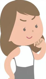 Illustration, conscience, haut, sans manches, 