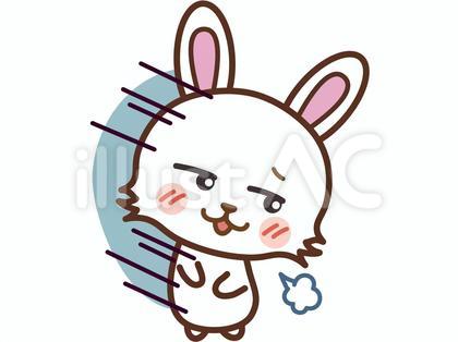 うんざり・ため息・疲れ/うさぎ(カラー)