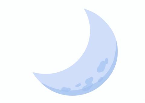 Crescent moon _ bluish, month, crescent moon, blue, JPG and PNG