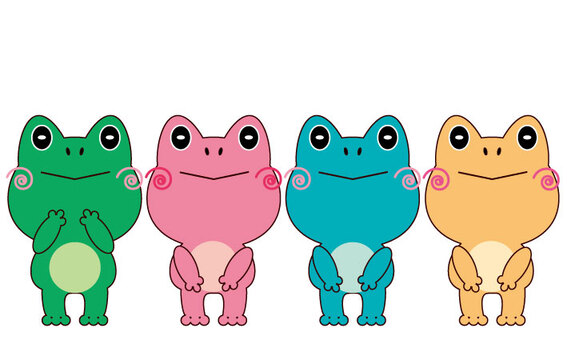 Illustration, frog, a frog, 4 animals, 