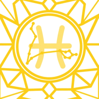 シームレスなモザイク　魚座の線画　ｐ  魚座,うお座,星,星座,占い,運勢,ホロスコープ,占星術,12星座,宇宙のイラスト素材