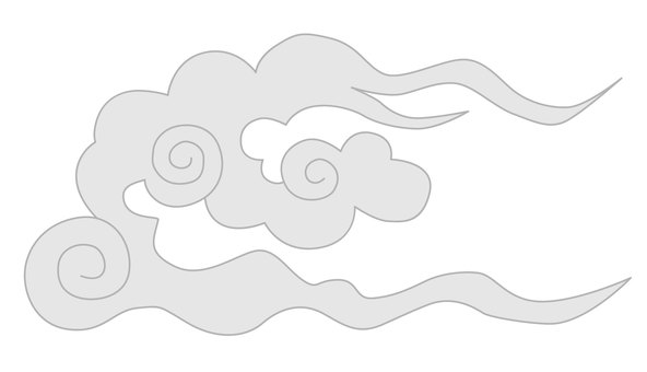 日本の模様10＿雲 雲,伝統模様,渦巻,アイコン,和雲,飛雲のイラスト素材