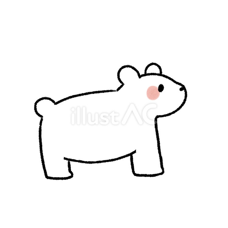 しろくま シロクマ,クマ,動物のイラスト素材