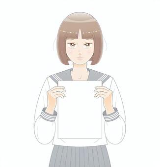 Illustration, female, school uniform, illustration, JPG and PNG