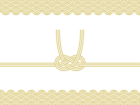 熨斗のイラスト　水引 水引,あわじ結び,熨斗,お祝い,和風,御歳暮,御中元,プレゼント,贈答,のし紙のイラスト素材