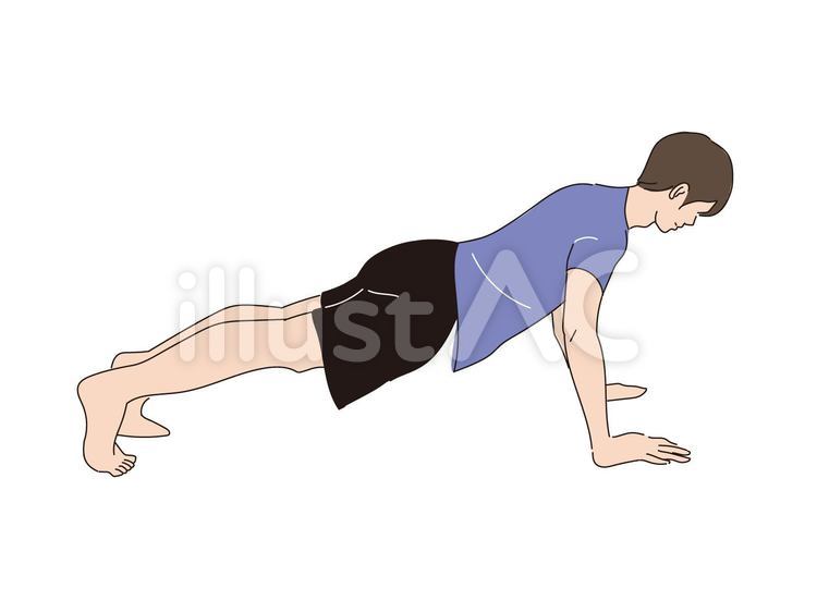 筋トレをする男性 筋トレ,トレーニング,筋肉のイラスト素材